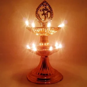 2 Layer Electric Gold LED Diya.